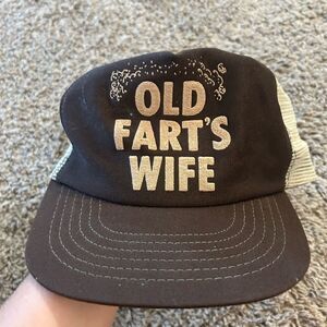 Vintage old farts wife trucker hat 90s 80s made in USA SnapBack